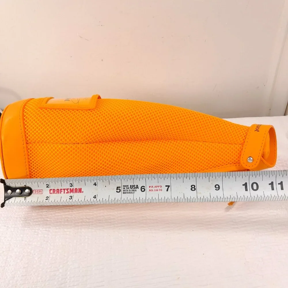 Veuve Clicquot Champagne Bottle Jacket Insulated Zippered Tote Orange mesh Coozy